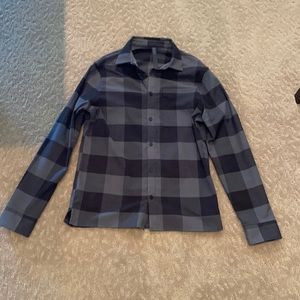 Lululemon Gray/Black Plaid Shirt Men’s S